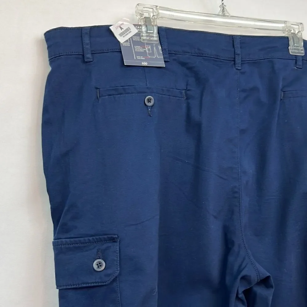 St. John’s Bay Navy Blue Cargo shorts size 44 NWT